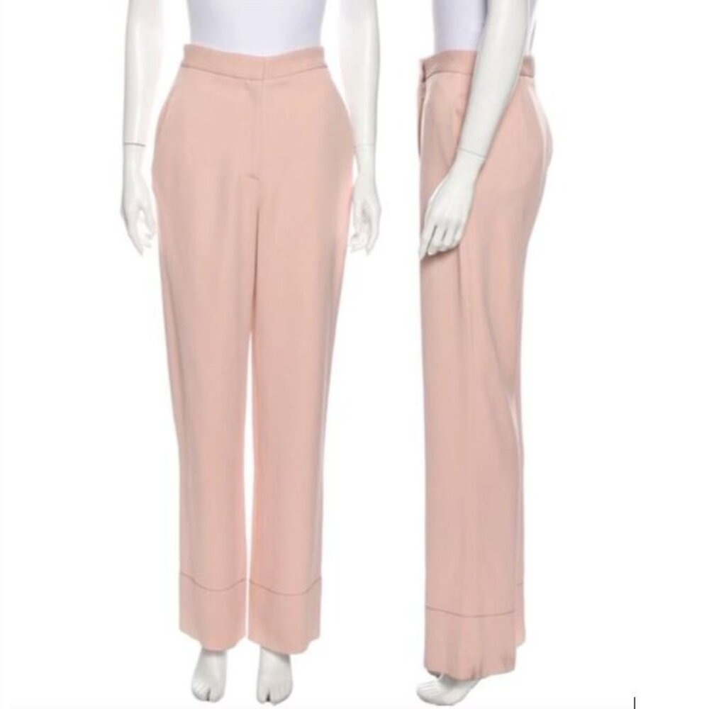 Pink Brock Collection High-Rise Wide-Leg Pant 27" waist size 2